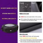 Rosefray Seasonal Tire Totes, Spare Tire Cover, Portable Winter Wheel, Handle for Easy Transportation, Fits Tires Tire Diameters 21” to 31.5”, Set of 4 Bags Black