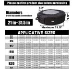 Rosefray Seasonal Tire Totes, Spare Tire Cover, Portable Winter Wheel, Handle for Easy Transportation, Fits Tires Tire Diameters 21” to 31.5”, Set of 4 Bags Black
