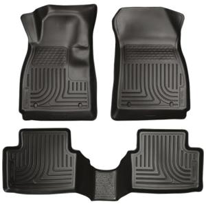 Husky Liners Weatherbeater Floor Mats | Fits 2011 - 2017 Buick Regal | Front & 2nd Row, 3-pc Black - 98151
