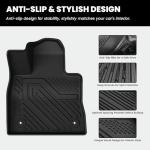 LASFIT Floor Mats & Cargo with Backrest Mat for Ford Explorer 2022-2025 2026 6 Passenger, Custom Fit All Weather Protector TPE Easy Clean Floor Liners, 5pcs Full Set Black
