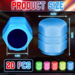 Tallew 20 Pcs Glow in The Dark Tire Valve Caps Fluorescent Valve Stem Caps Universal Car Tire Air Covers for Cars Motorcycles SUV Trucks Bikes Accessories, 5 Colors