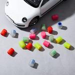 Tallew 20 Pcs Glow in The Dark Tire Valve Caps Fluorescent Valve Stem Caps Universal Car Tire Air Covers for Cars Motorcycles SUV Trucks Bikes Accessories, 5 Colors