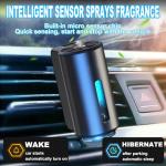 Smart Car Air Freshener, Car Air Freshener Diffuser, Rechargeable Car Aroma Diffuser, 3 Levels of Adjustable Intelligent Car Diffuser Men's Fragrance with 3 Bottles of Cologne