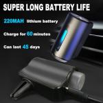 Smart Car Air Freshener, Car Air Freshener Diffuser, Rechargeable Car Aroma Diffuser, 3 Levels of Adjustable Intelligent Car Diffuser Men's Fragrance with 3 Bottles of Cologne