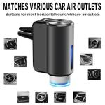 Smart Car Air Freshener, Car Air Freshener Diffuser, Rechargeable Car Aroma Diffuser, 3 Levels of Adjustable Intelligent Car Diffuser Men's Fragrance with 3 Bottles of Cologne