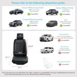 Sunny color 2pc Car Seat Covers, Luxury Car Protectors, Universal Anti-Slip Driver Seat Covers, Edge Wrapping Front Car Seat Covers with PU Leather(Black)