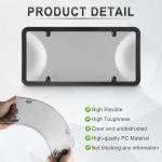 Alpmosn License Plate Covers & Frames Combo, License Plate Cover with Screw Washers and Cap, Car Exterior Accessories Grey (2-Pack)