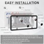 Alpmosn License Plate Covers & Frames Combo, License Plate Cover with Screw Washers and Cap, Car Exterior Accessories Grey (2-Pack)