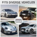 Alpmosn License Plate Covers & Frames Combo, License Plate Cover with Screw Washers and Cap, Car Exterior Accessories Grey (2-Pack)