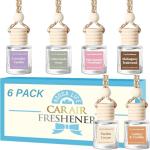 HoogaLife Car Air Freshener Diffuser 6 Pack Hanging Air Freshener - Vanilla Scents Car Freshener for Women, 45+ Days Long Lasting Fragrance Made in USA