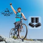 MEAJOO 8PCS Tire Valve Stem Caps, with Rubber O-Ring, Corrosion Resistant Leak-Proof, Aluminum Alloy Universal Wheel Valve Covers for Cars, SUV, Trucks, Bikes, Motorcycles, Bicycles(Black)