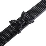 Fashion Sparkle Black with Black Bowknot Design Crystal License Plate Frames,Exclusive Bling License Plate Holder,Waterproof Rhinestone License Plate Cover for Women(2 Frames)