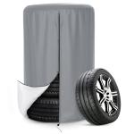 AKEfit Tire Cover, Heavy Duty Waterproof and Dustproof Tire Storage Bag for Jeep Trailer RV SUV Truck Tires with Zipper (Grey,Holding 4 Tires Within 32 Inch Diameter)