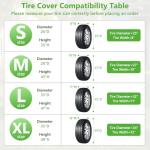 AKEfit Tire Cover, Heavy Duty Waterproof and Dustproof Tire Storage Bag for Jeep Trailer RV SUV Truck Tires with Zipper (Grey,Holding 4 Tires Within 32 Inch Diameter)