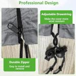 AKEfit Tire Cover, Heavy Duty Waterproof and Dustproof Tire Storage Bag for Jeep Trailer RV SUV Truck Tires with Zipper (Grey,Holding 4 Tires Within 32 Inch Diameter)