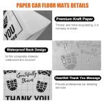 ToBeAce 100 Pcs Paper Floor Mats for Cars, Disposable Automotive Floor Mats for Car Detailing, Waterproof Car Paper Foot Pad Protectors for Auto Dealership, Detailing Service (White, 16"x20")