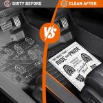 ToBeAce 100 Pcs Paper Floor Mats for Cars, Disposable Automotive Floor Mats for Car Detailing, Waterproof Car Paper Foot Pad Protectors for Auto Dealership, Detailing Service (White, 16"x20")