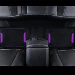 CAR PASS Embroidery Butterfly Leather Car Floor Mats, Purple Carpet Floor Mats with Heel Pad for Cute Women Girl, Universal Fit for Suvs,Sedans,Trucks,Cars, Set of 4 ((Black and Purple)