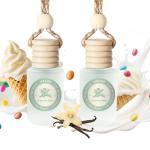 Veloz Car Air Freshener-Vanilla Mist Scent Car Fresheners Long Lasting Essential Oil Car Diffuser- Cute Car Accessories for Women Interior without Methyl Carbitol&Hexylene Glycol