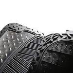 FH Group Automotive Floor Mats - Heavy-Duty Metallic Rubber Floor Mats for Cars, Universal Fit Full Set, Climaproof & Trimmable Floor Mats for Most Sedan, SUV, Truck, Red