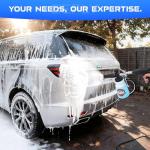 SEPLY Pressure Washer Foam Cannon, Dual Connector Snow Foam Blaster with 5 Spray Nozzle Tips, 1/4" Quick Connect Foam Lance, Double Tip Design for Car Washing