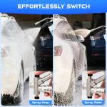 SEPLY Pressure Washer Foam Cannon, Dual Connector Snow Foam Blaster with 5 Spray Nozzle Tips, 1/4" Quick Connect Foam Lance, Double Tip Design for Car Washing