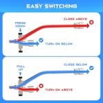 SEPLY Pressure Washer Foam Cannon, Dual Connector Snow Foam Blaster with 5 Spray Nozzle Tips, 1/4" Quick Connect Foam Lance, Double Tip Design for Car Washing