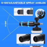 SEPLY Pressure Washer Foam Cannon, Dual Connector Snow Foam Blaster with 5 Spray Nozzle Tips, 1/4" Quick Connect Foam Lance, Double Tip Design for Car Washing