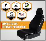 Gorla Gear 2 Pack Black Premium Universal Fit Waterproof Stain Resistant Car Seat Cover Neoprene Non-Slip Bucket Seat Dog Sweat Proof Protector Save Your Leather Cloth Seats Automotive Van Truck SUV