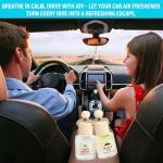 Car Air Freshener Oil Diffuser - Hanging Long Lasting Scent for Car & Home, Essential Oil Freshener with Adjustable Fragrance (Teak Wood+Black Ice)