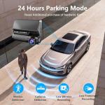 IKOPO 4K Dash Cam Front and Rear, 30FPS Dash Camera for Cars with UHD 2160P Night Vision, 3'' IPS Screen Dual Dashcam Built-in WiFi with GPS, App Control, 24H Parking Mode, G-Sensor