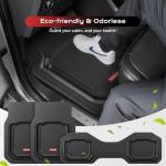 Coverado Universal Car Floor Mats Full Sets, Waterproof All Weather Automotive Floor Mats, Deep Dish, Trim to Fit Automotive Mats for Cars SUV Truck Vans, 3PCS Set, Black