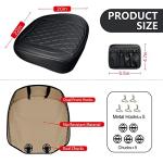 BEITK 2 Pack Leather Front Car Seat Cover, Anti-Slip and Full Wrap Driver Car Seat Protectors with Storage Pocket, Luxury Waterproof Bottom Auto Seat Cushion Pad Mat for Most Vehicles(Black)