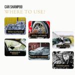 NASHHH Car Wash Shampoo for Auto Detailing Deep Cleansing, Glossy Shine High-Suds pH-Balanced Foaming Soap Safe for Wax & Sealants, Works with Foam Cannons & Bucket Wash 300 ml (Pack of 1) Black