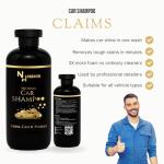 NASHHH Car Wash Shampoo for Auto Detailing Deep Cleansing, Glossy Shine High-Suds pH-Balanced Foaming Soap Safe for Wax & Sealants, Works with Foam Cannons & Bucket Wash 300 ml (Pack of 1) Black