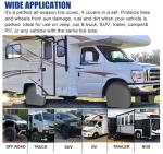 Rv Trailer Wheel Tire Covers Wheel Covers for Painting Truck, SUV, Motorhome,Trailer, Camper Fits 30-32 Inch Tire Diameter Water Resistant Dustproof Sun Snow Tire Covers