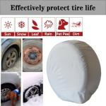Rv Trailer Wheel Tire Covers Wheel Covers for Painting Truck, SUV, Motorhome,Trailer, Camper Fits 30-32 Inch Tire Diameter Water Resistant Dustproof Sun Snow Tire Covers