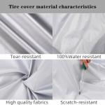 Rv Trailer Wheel Tire Covers Wheel Covers for Painting Truck, SUV, Motorhome,Trailer, Camper Fits 30-32 Inch Tire Diameter Water Resistant Dustproof Sun Snow Tire Covers