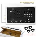 License Plate Frame – Stealth Black Powder Coat UV Resistant Rust-Proof Steel Plate Holder - 1pc - Compatible with is GS LS NX UX ES RX GX LX RZ (3D Silver Alloy Raised Letter with MOUNTING Hardware)