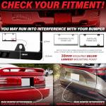 License Plate Frame – Stealth Black Powder Coat UV Resistant Rust-Proof Steel Plate Holder - 1pc - Compatible with is GS LS NX UX ES RX GX LX RZ (3D Silver Alloy Raised Letter with MOUNTING Hardware)