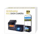 Grishcamy Dash Cam WiFi 2K Dash Camera for Cars, QHD Dashcams Car Camera Included 64GB SD Card, APP Control, WDR Night Vision, Loop Recording, G-Sensor, Parking Mode