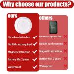 GPS Tracker for Vehicles,Mini Portable GPS Tracker Hidden Magnetic Tracker Real-Time Tracking Global Coverage for Car,Pets,Elderly,and Kids No Subscription No Monthly Fee No SIM Card Required