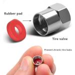 Sports Designed tire Valve stem caps,4 Pack Car Tire Air Caps Cover-car Accessories with Aluminum Alloy Valve stem caps for Car Truck SUV Motorcycle Bike. (for Blue br)