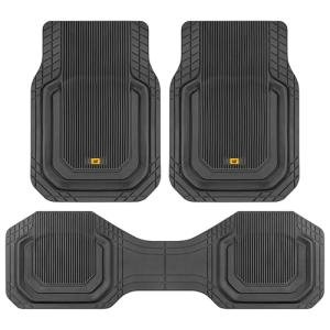 Cat® ToughLiner™ Car Floor Mats - Heavy Duty Trim to Fit Mat for Trucks - Car Mats & SUV Floor Liners for Car - All-Weather Truck Accessories & Odorless Rubber Automotive Mats - Black