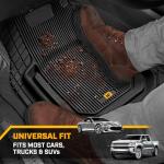 Cat® ToughLiner™ Car Floor Mats - Heavy Duty Trim to Fit Mat for Trucks - Car Mats & SUV Floor Liners for Car - All-Weather Truck Accessories & Odorless Rubber Automotive Mats - Black