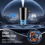 Car Air Freshener, 5 Scents, 10 Refills, Smart car Air Freshener for Vent Clips, Auto On/Off, Three Spray Modes, Car Fresheners Long Lasting (2Pack)