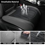 MINGBRON Leather Car Seat Covers,Car Seat Protector Waterproof,Seat Covers Full Set, Car Seat Protectors 5 Seats,Automotive Seat Covers Fit Most Cars Grey&Black