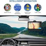 7 Inch GPS Navigaton for Car Truck RV, 2025 Latest Map GPS for Car with Free Lifetime Updates, Voice Guidance, Speed Alerts, Custom Routing, HD Touchscreen (Black)