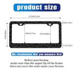 Black Leopard Print License Plate Frame Cheetah Animal Print License Plate Holder for Car Accessories for Car Decor Fits Standard Us Vehicles Size 12 x 6 Inches with Screws