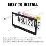 Black Leopard Print License Plate Frame Cheetah Animal Print License Plate Holder for Car Accessories for Car Decor Fits Standard Us Vehicles Size 12 x 6 Inches with Screws